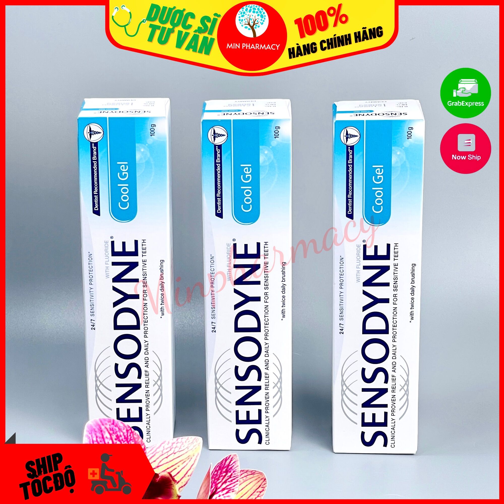 Kem đánh răng sensodyne cool gel 100g mát lạnh, giúp giảm ê buốt 24/7 - minpharmacy