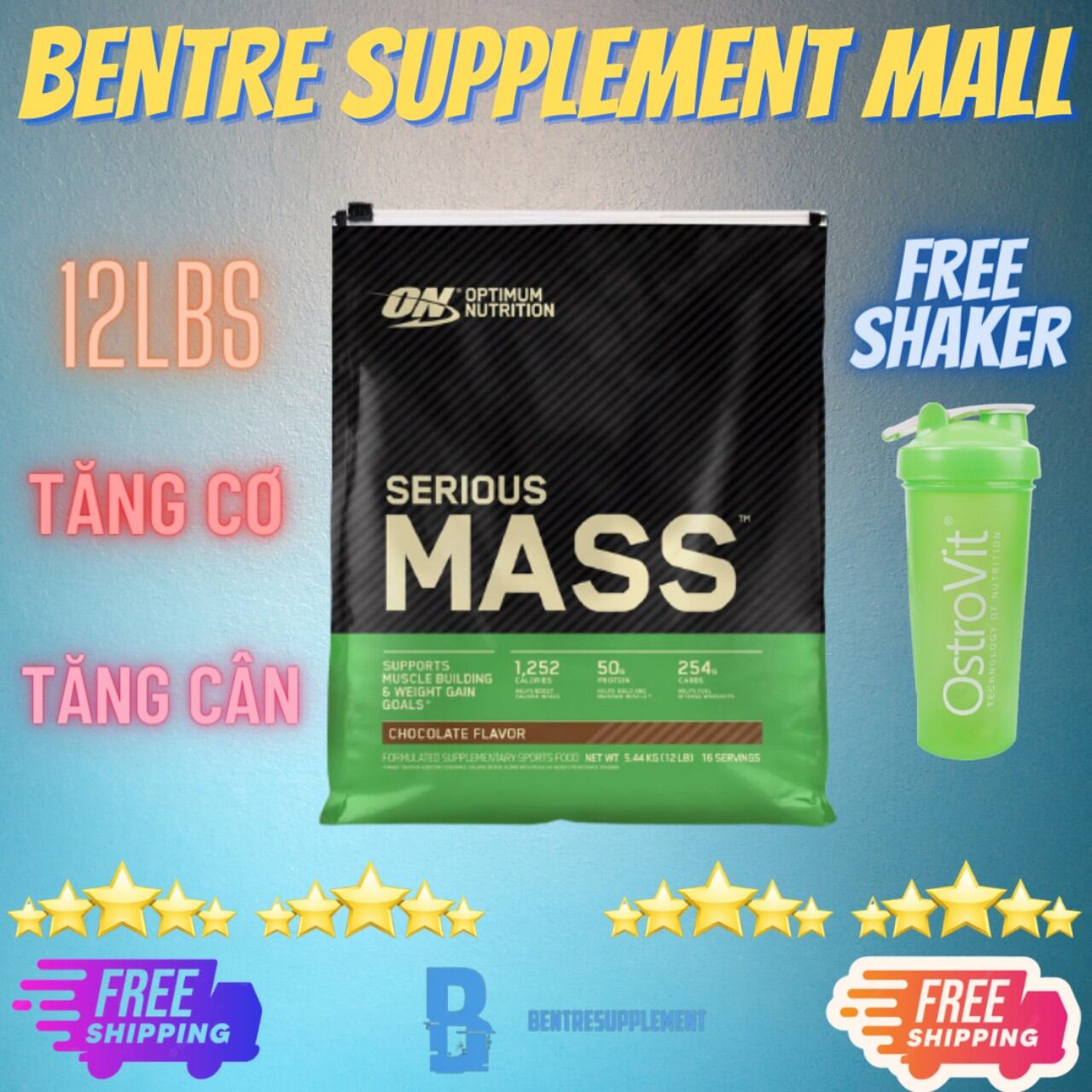 ON SERIOUS MASS Sữa Tăng Cân Tăng Cơ 12LBS