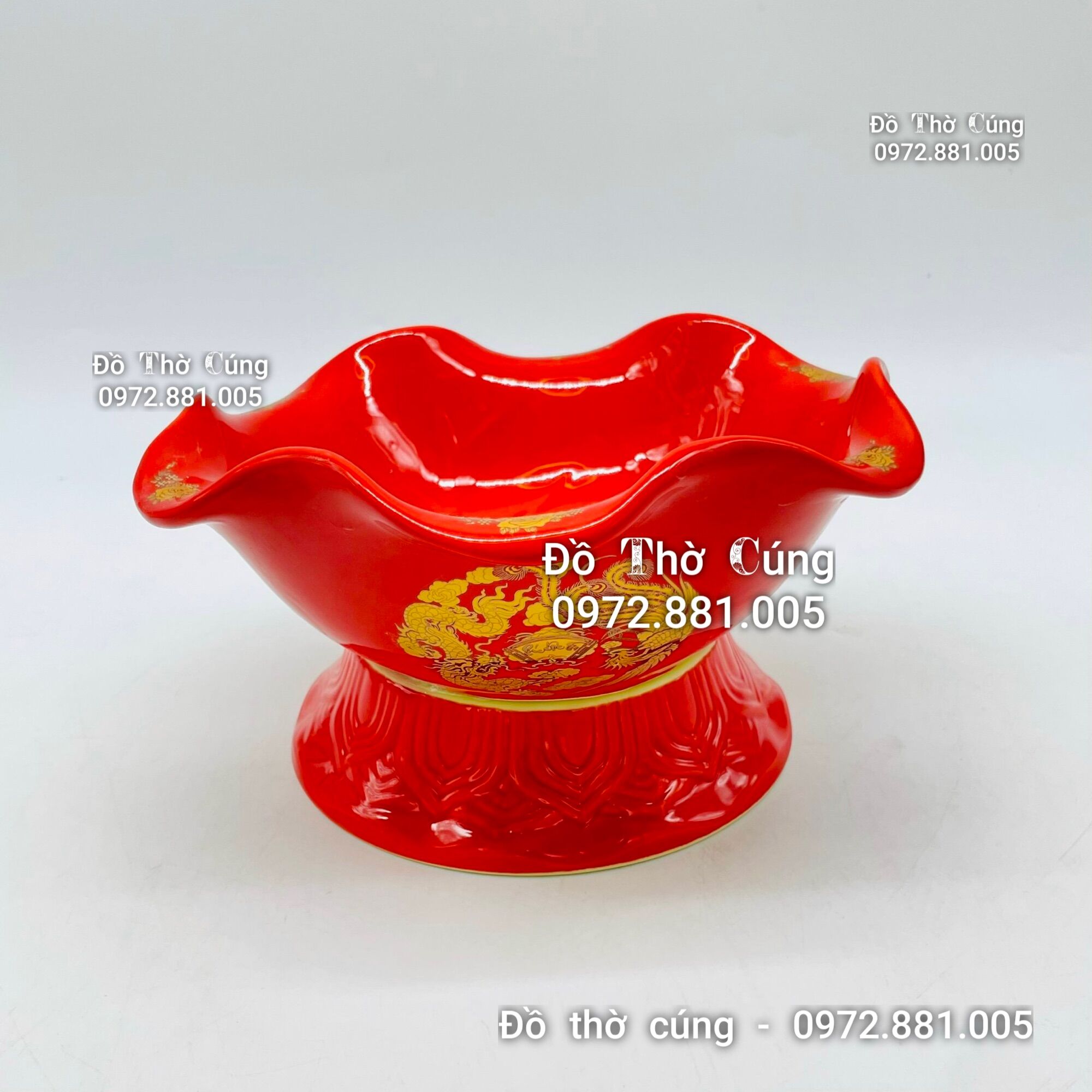 Bát thả hoa Màu Đỏ, bát tụ lộc màu đỏ