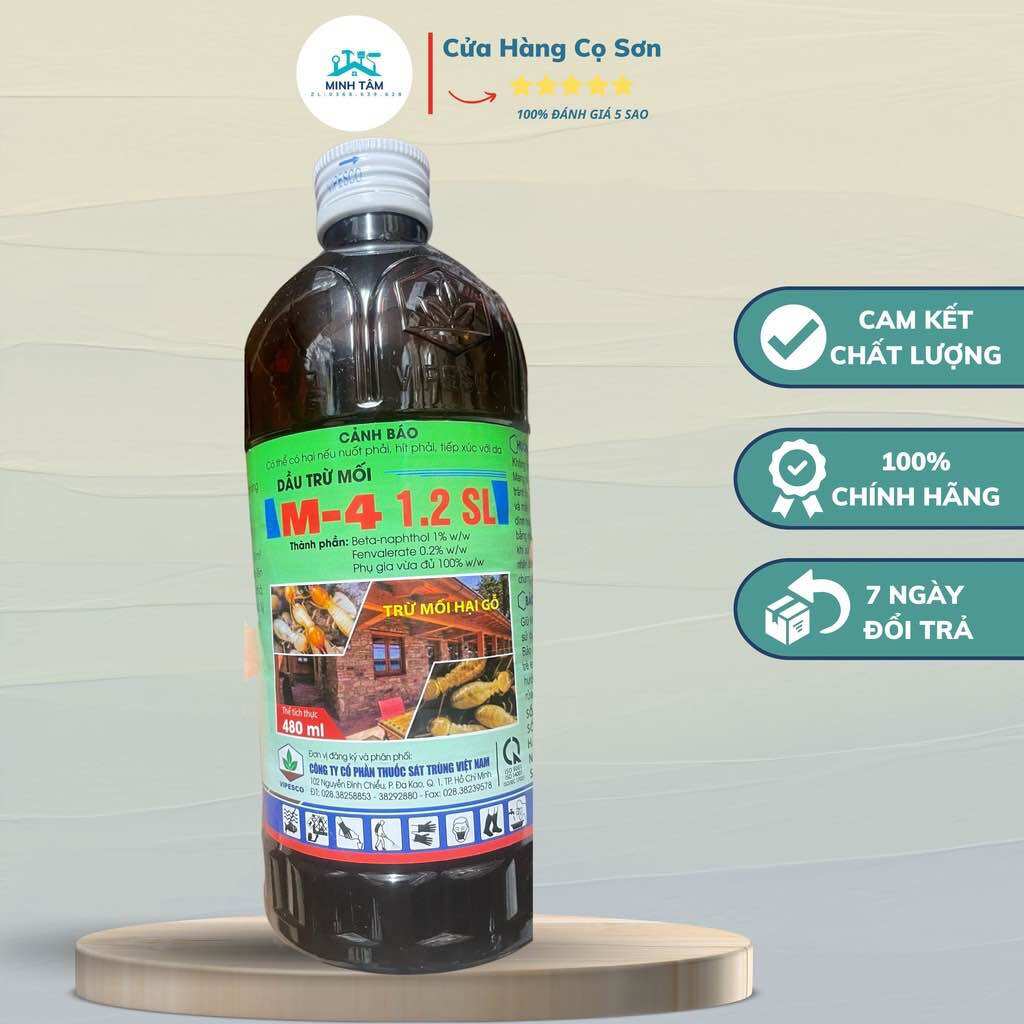 Dầu trừ mối m4 chai 480ml- dầu trừ mối hại gỗ - phòng ngừa diệt mối