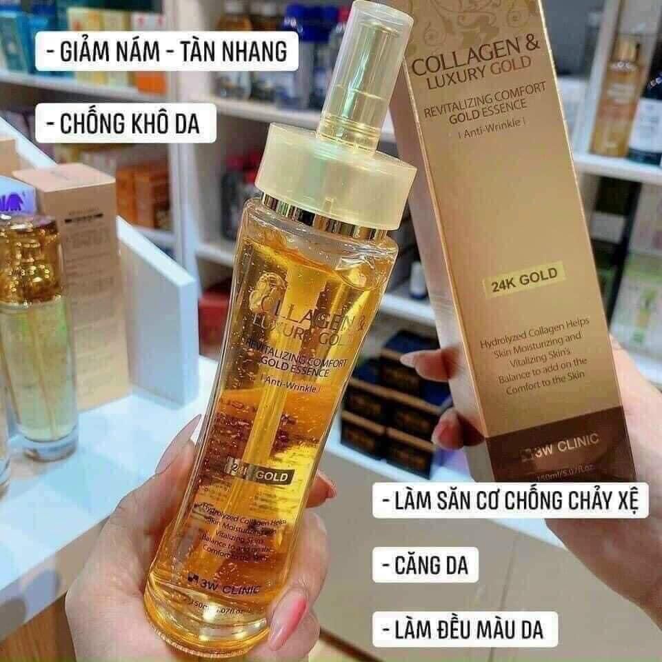 Serum vàng 24k collagen 3w clinic dưỡng trắng tái tạo da
