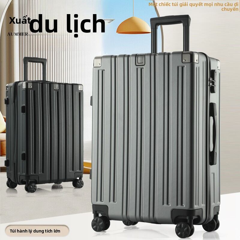 Large Capacity Travel Suitcase Silent Wheels Boarding Leather Box Luggage Male Female Model Checkpoint Bag OL Commuting Style Giá 827,000 Đồng*Miễn phí vận chuyển
