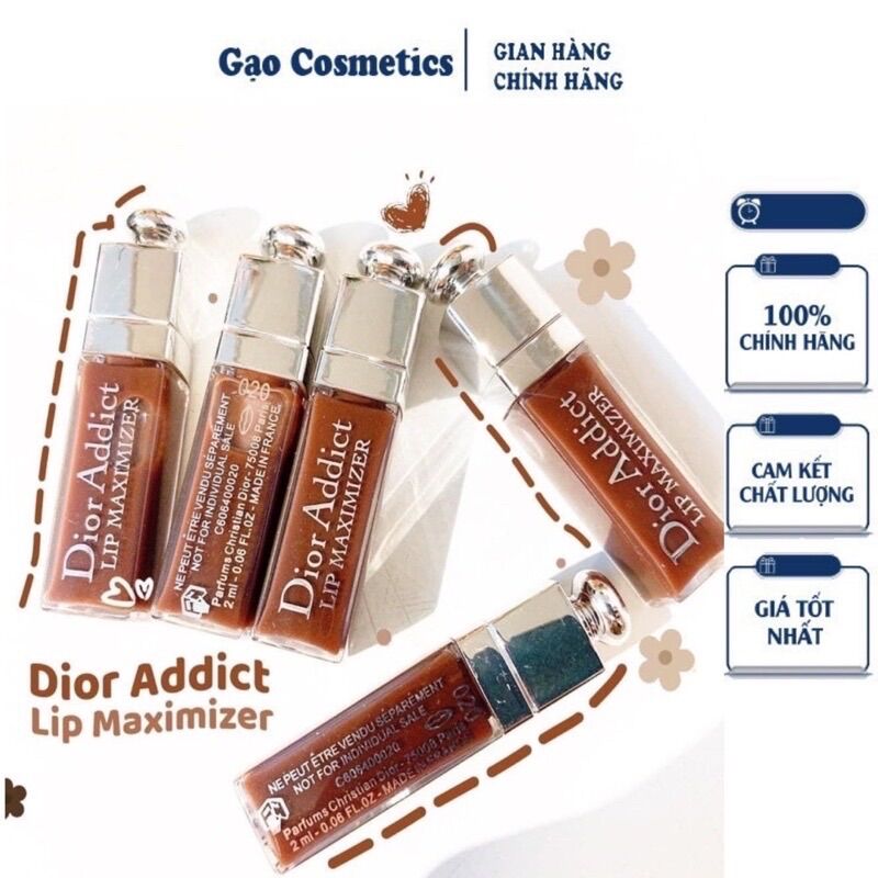 Son dưỡng d.i.o.r mini màu 020 nâu đỏ maximizer siêu hiếm