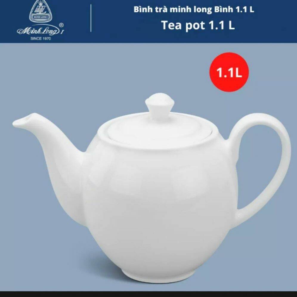 Bình trà gốm sứ Minh Long 1.1 lít