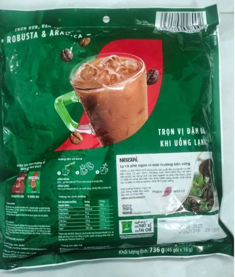 Cà phê sữa NesCafé 3 in 1 đậm vị cà phê 782g
