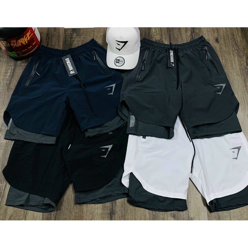 Quần short thể thao nam 2 lớp size XL