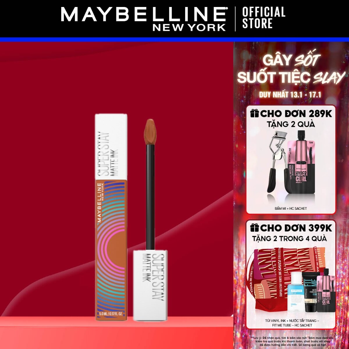 [Music Collection] Son Kem Lì 16h Lâu Trôi Maybelline New York Super Stay Matte Ink Music Collection Lipstick 5ml - Phiên bản giới hạn