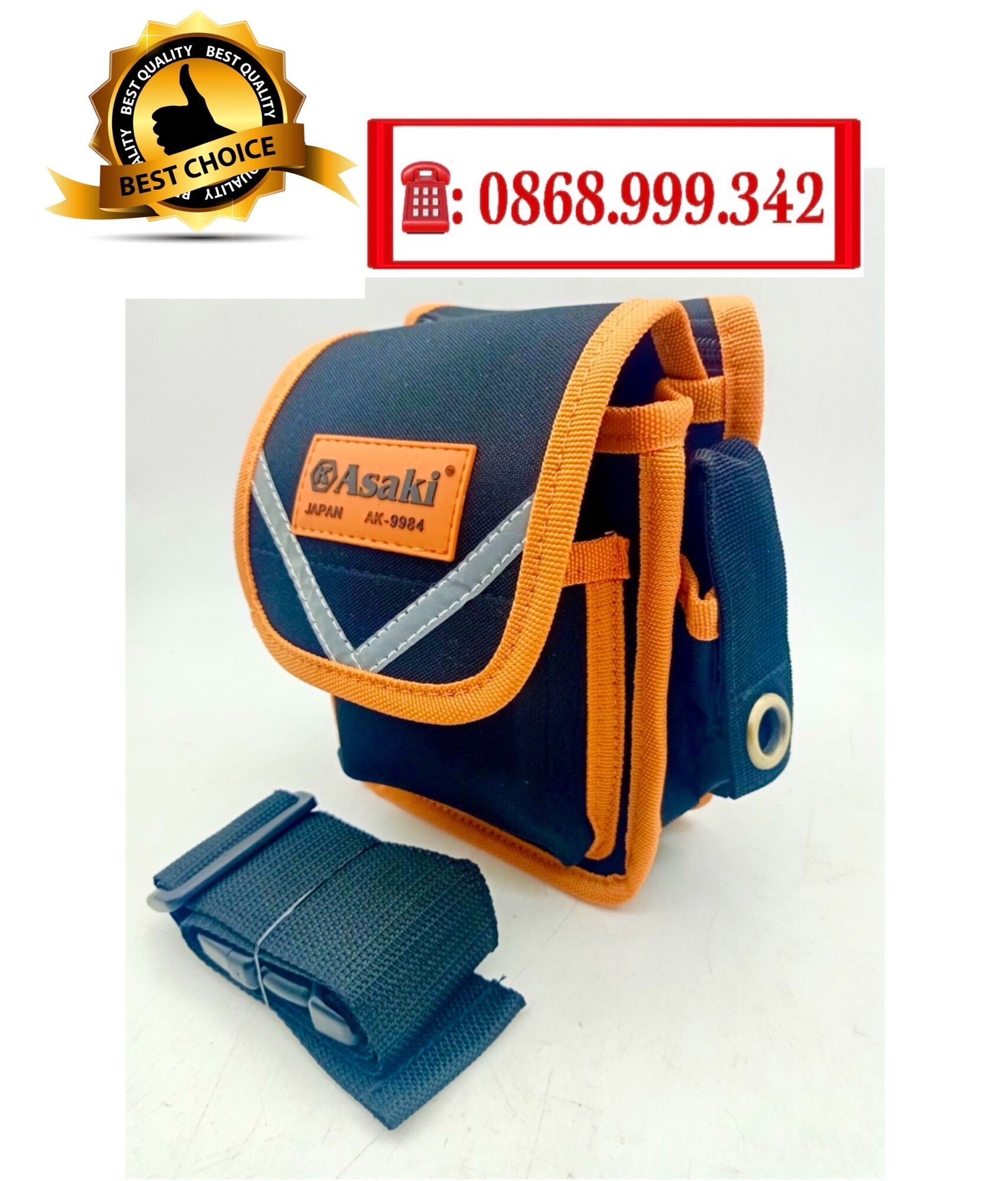 Túi đựng đồ nghề asaki ak9984 - túi đựng dụng cụ 7lỗ