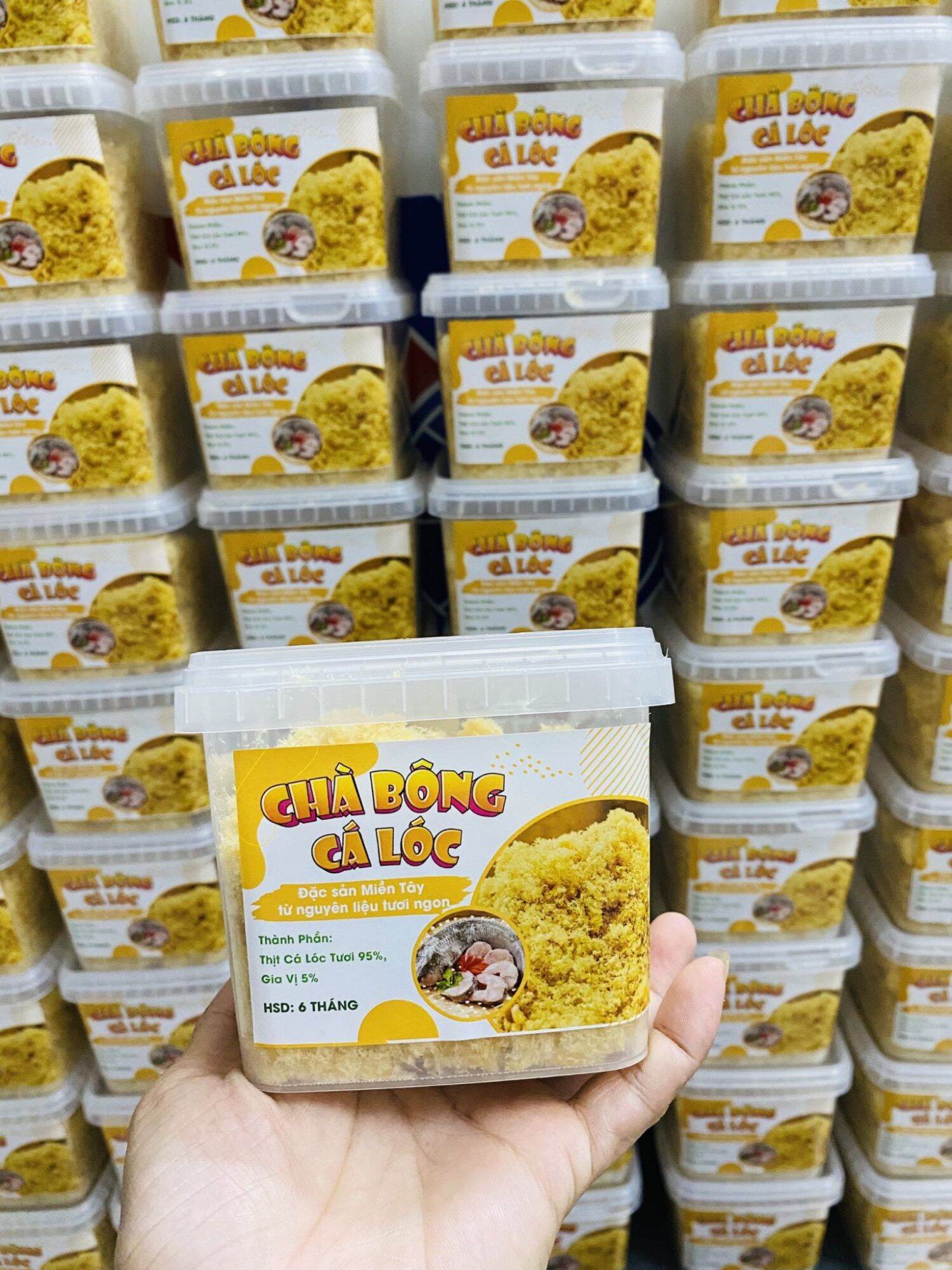 CHÀ BÔNG CÁ LÓC NHÀ LÀM 250GR