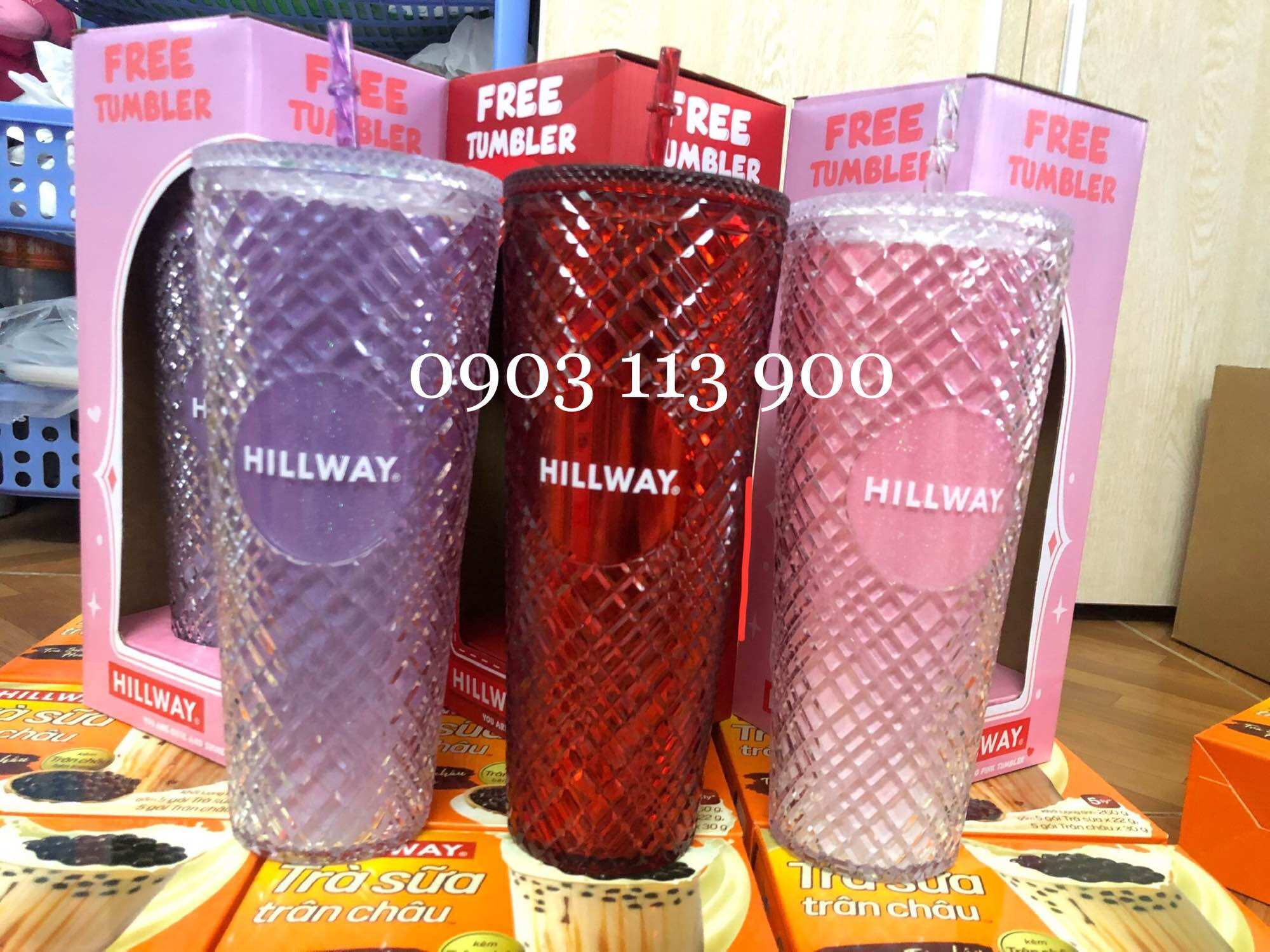 Ly bling bling trà sữa Hillway (chỉ có ly)