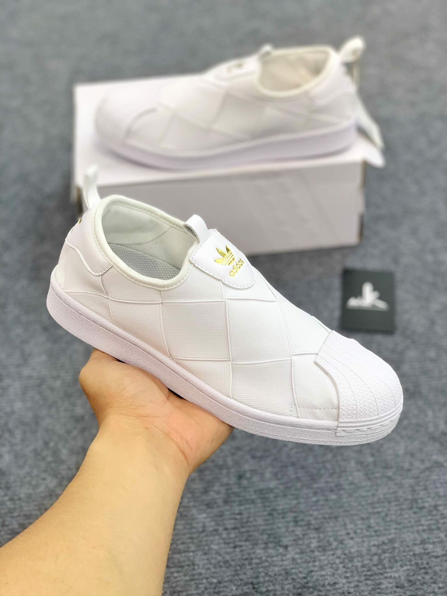 Giày Adidas Slip on All White