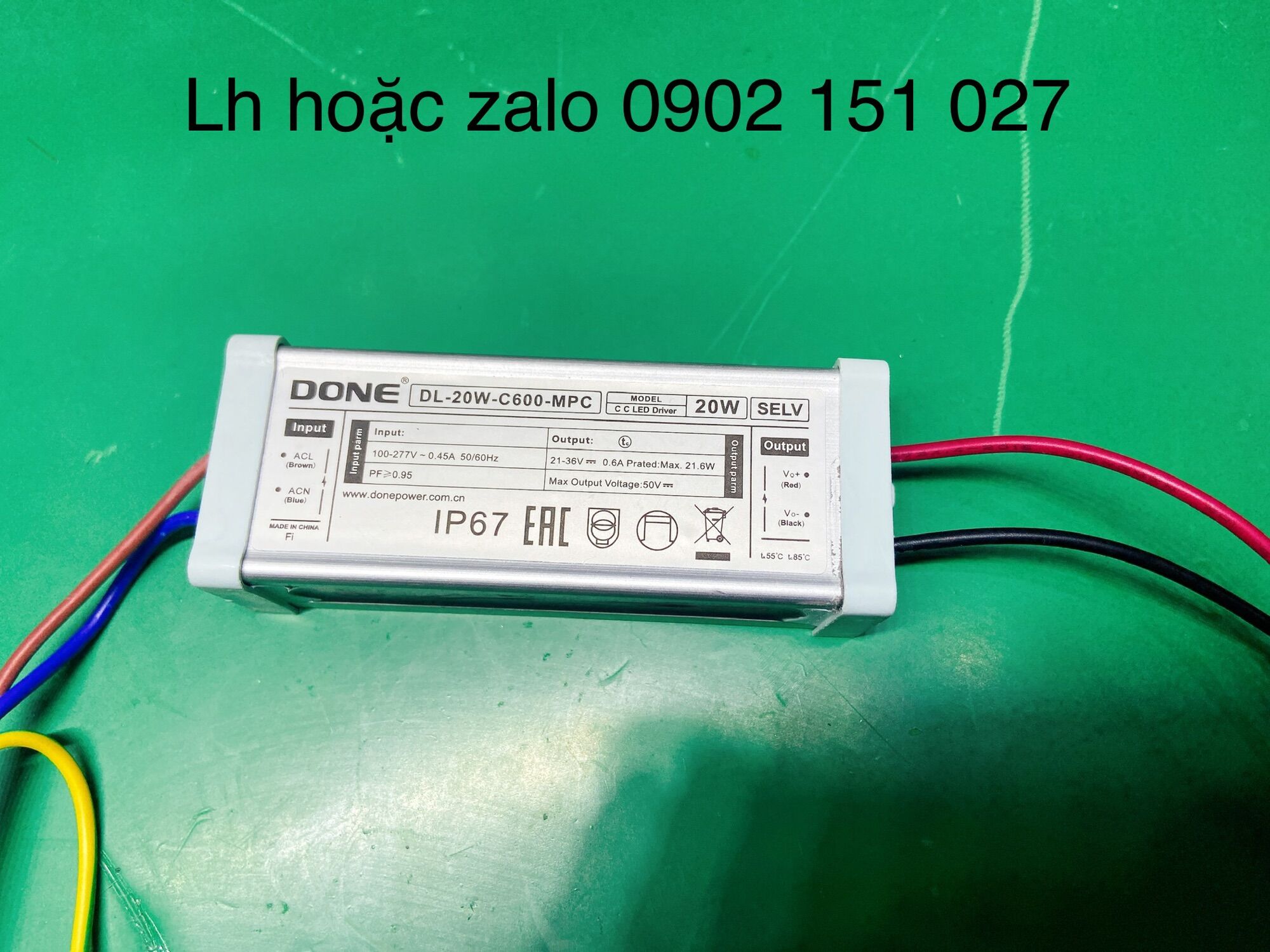 Nguồn led 20w Done-Led Driver ,tăng phô dùng cho led
