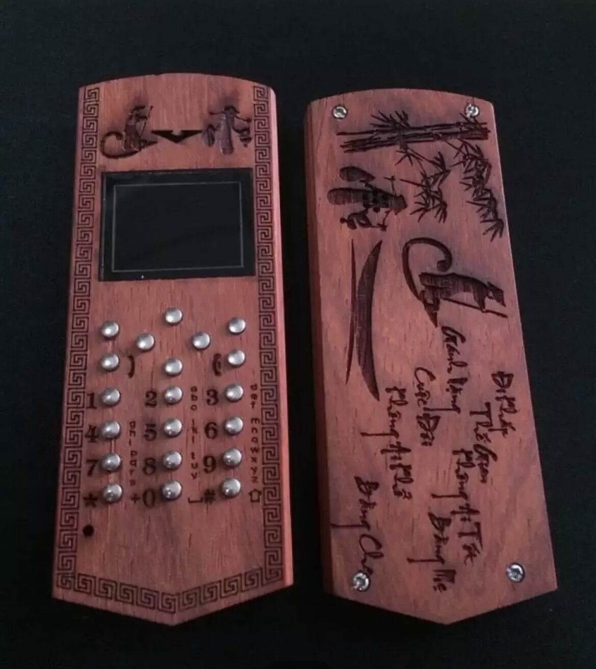 [HCM] Vỏ gỗ cho điện thoại Nokia 1280 nhiều mẫu (gỗ hương)