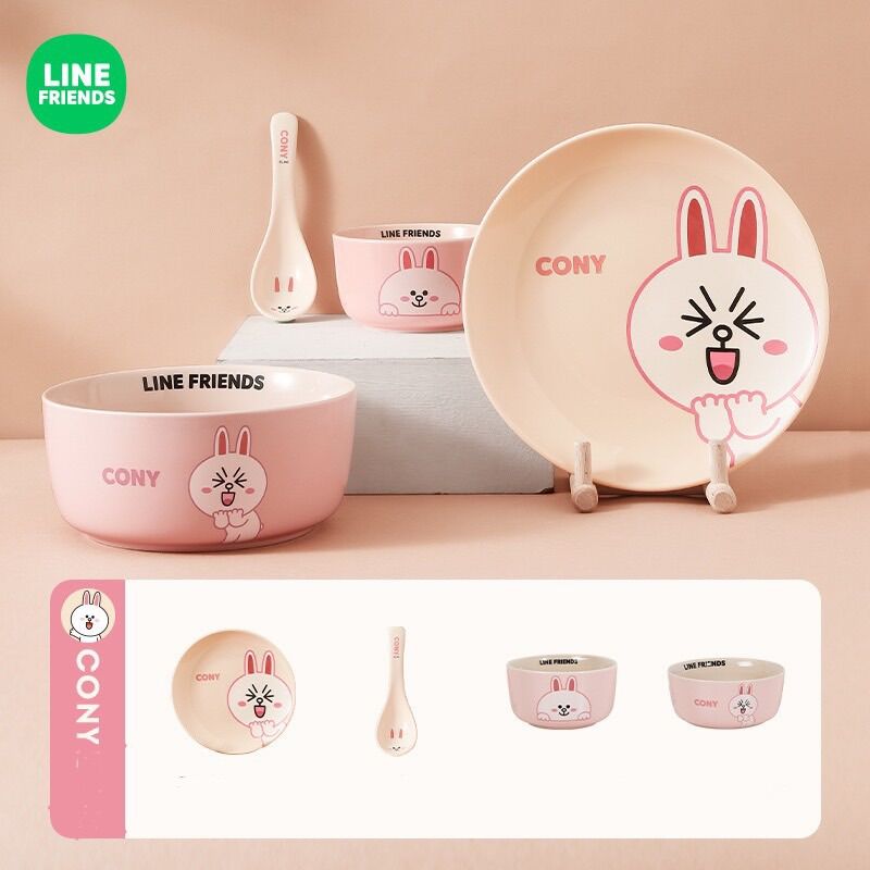 Bộ bát đĩa cao cấp LINE FRIENDS 4 món