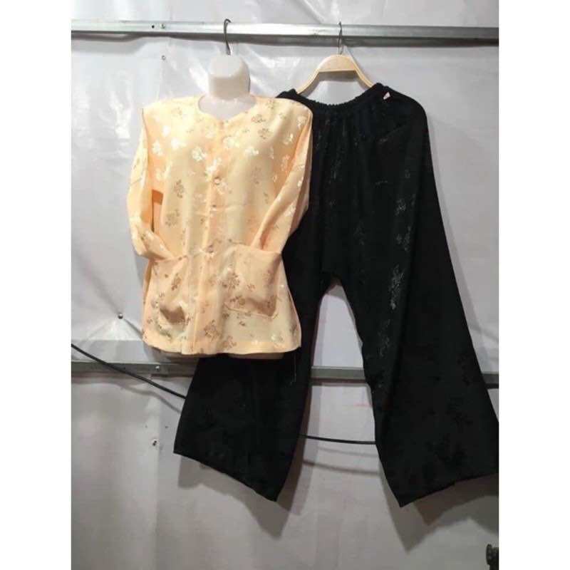 Bộ Quần Áo Bà Ba Bà Già Vải Gấm Hoa Cao Cấp - Món Quà Ý Nghĩa Tặng Bà