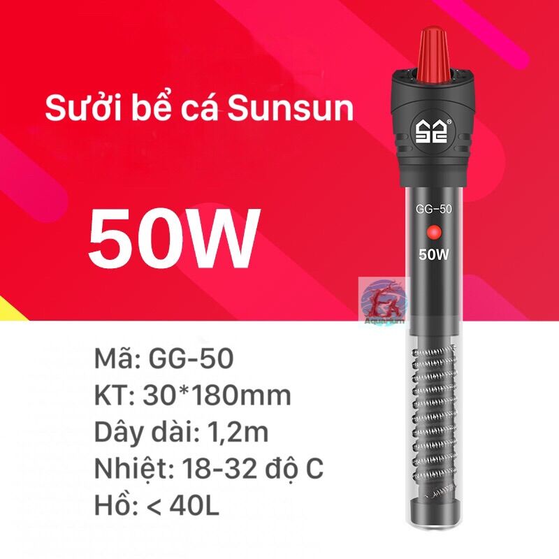 Sưởi ấm bể cá Sunsun 25w|50w|100w|200w|300w
