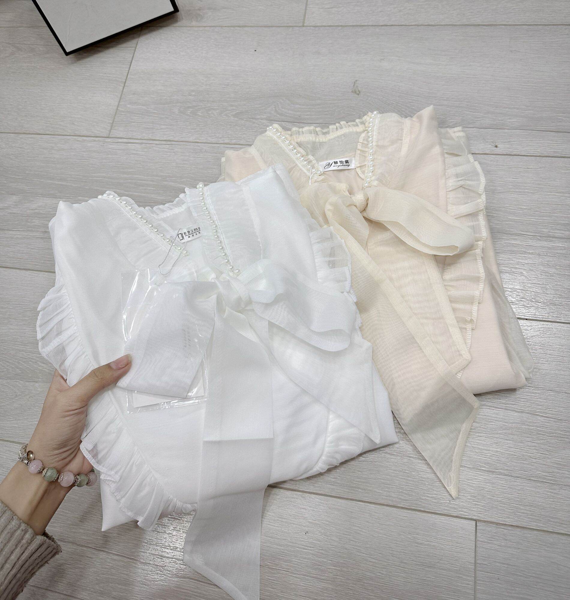Áo sơ mi nơ bèo tiểu thư THL82