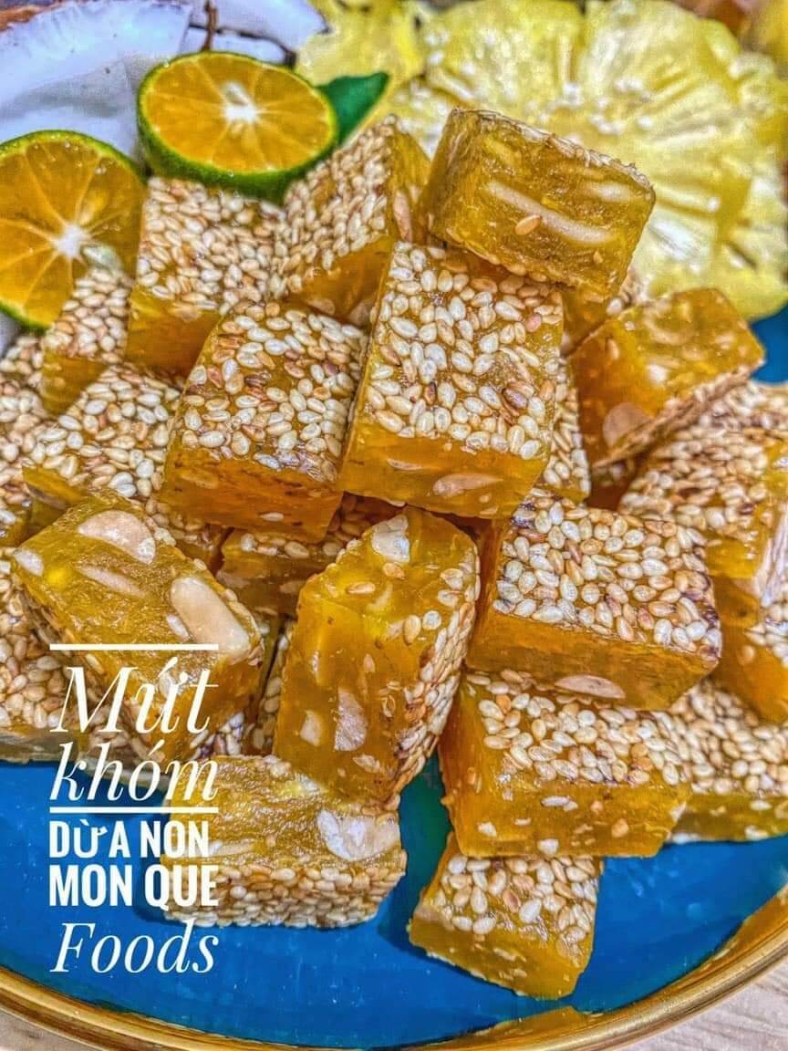 Kẹo khóm mè dừa non sợi 1kg