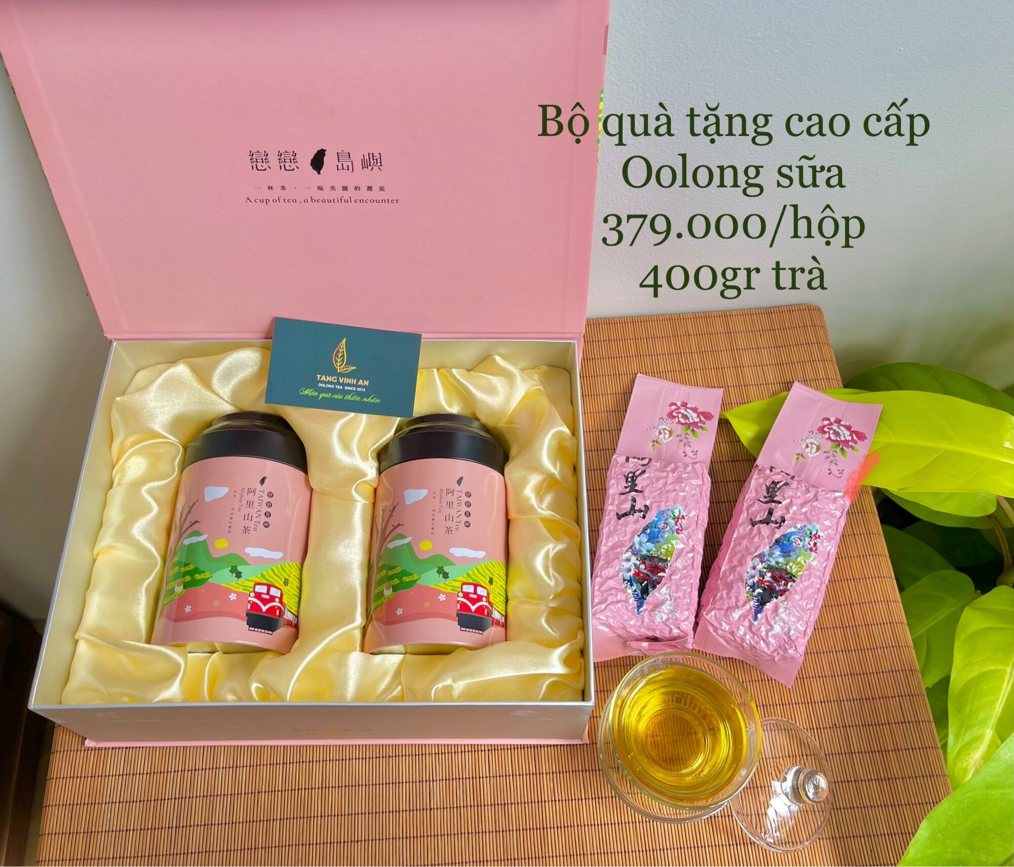 Hộp quà tặng trà Oolong cao cấp, Oolong sữa, 400gr trà