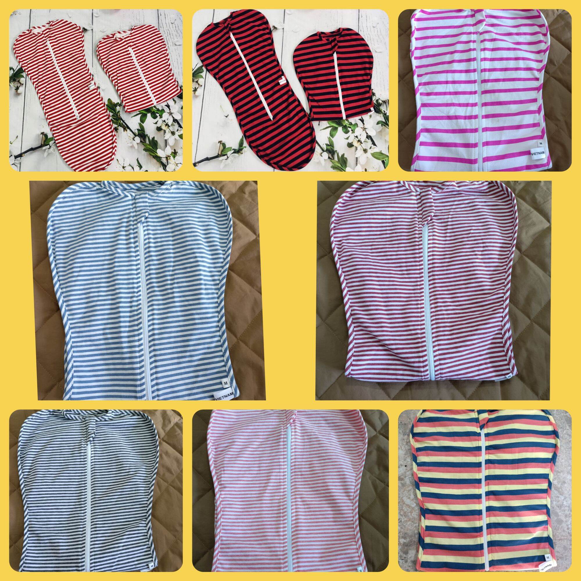 Nhộng chũn cotton cao cấp,khóa kéo 2 chiều cho bé