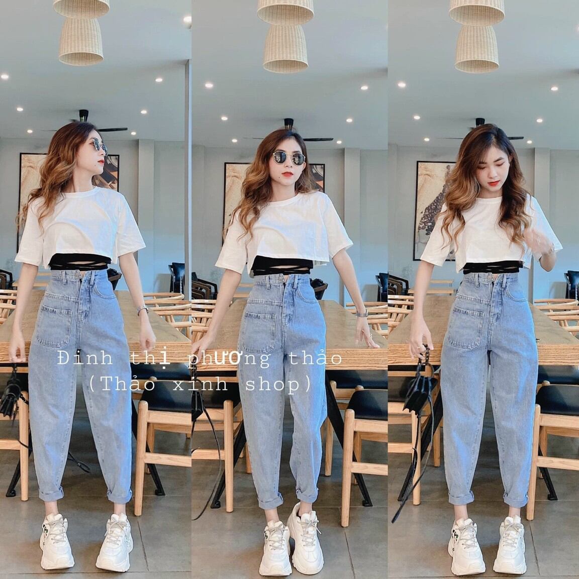 Áo Cặp Croptop Quấn Dây Eo Cá Tính