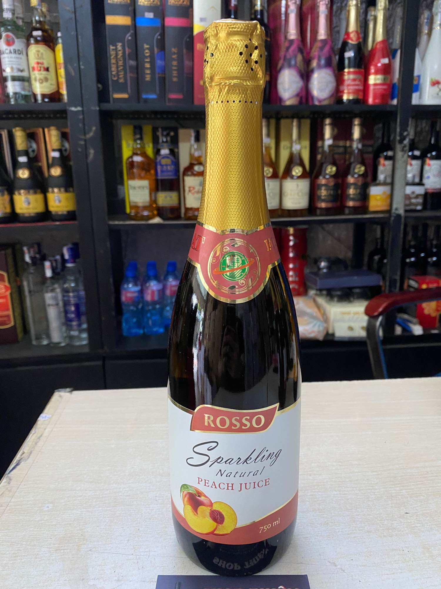 Nước Ép Đào ROSSO Sparkling Natural Peach juice 750ml