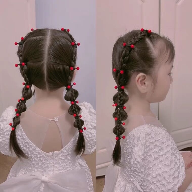 dây thun cột tóc đủ kiểu co giãn chắc chắn 1 túi 50 cọng