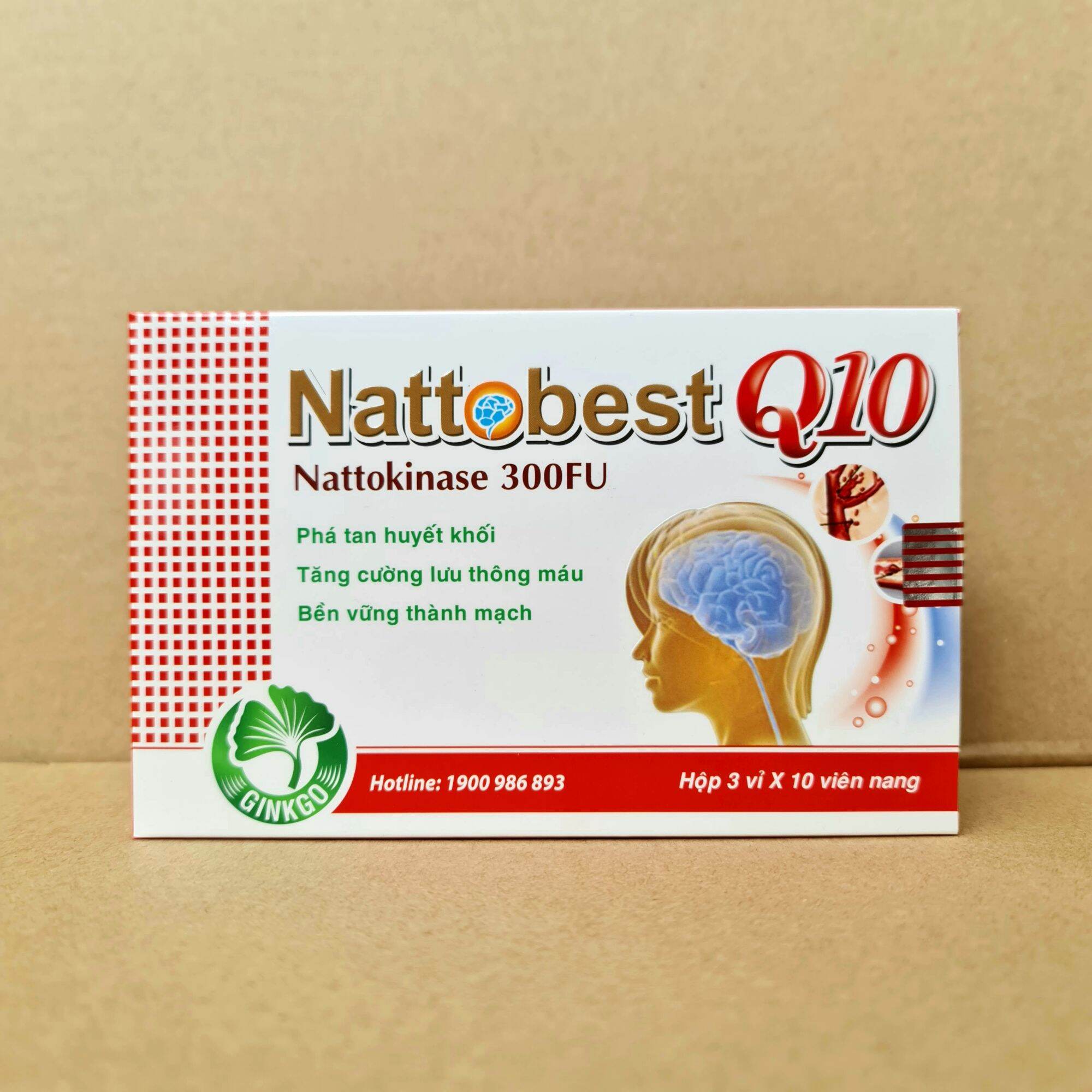Viên uống Nattobest Q10 phòng ngừa tai biến mạch máu não, bền vững thành mạch