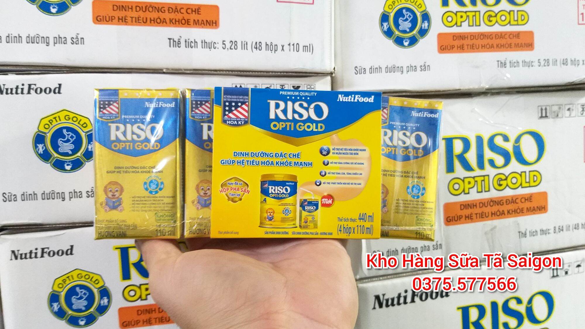 Sữa RISO opti Gold thùng 48 hộp x 110ml cỉa Nutifood