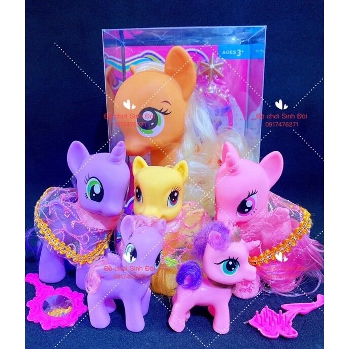 MÔ HÌNH NGỰA PONY - combo 6 con