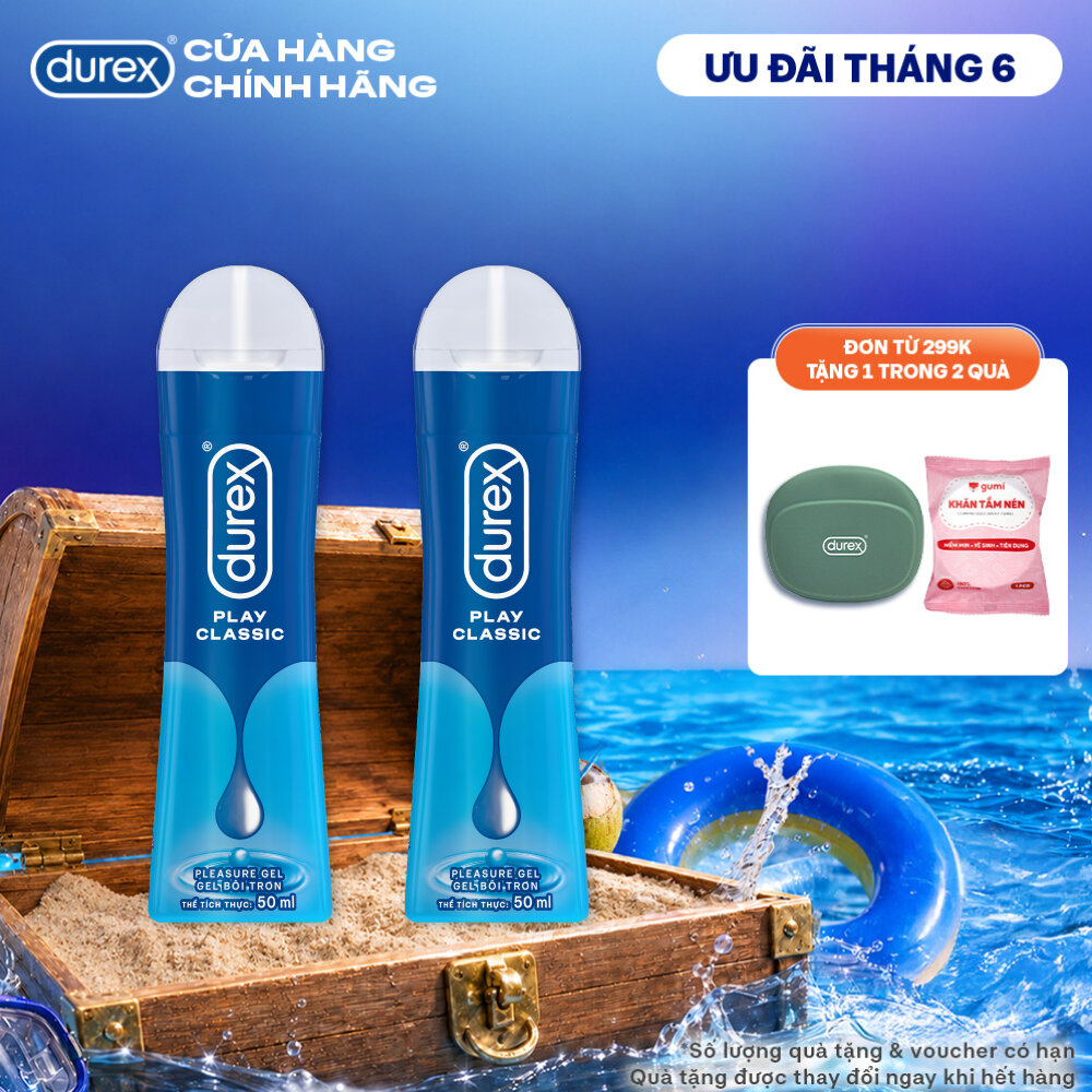 Bộ 2 chai gel bôi trơn DUREX PLAY CLASSIC thuần gốc nước 50ML/chai