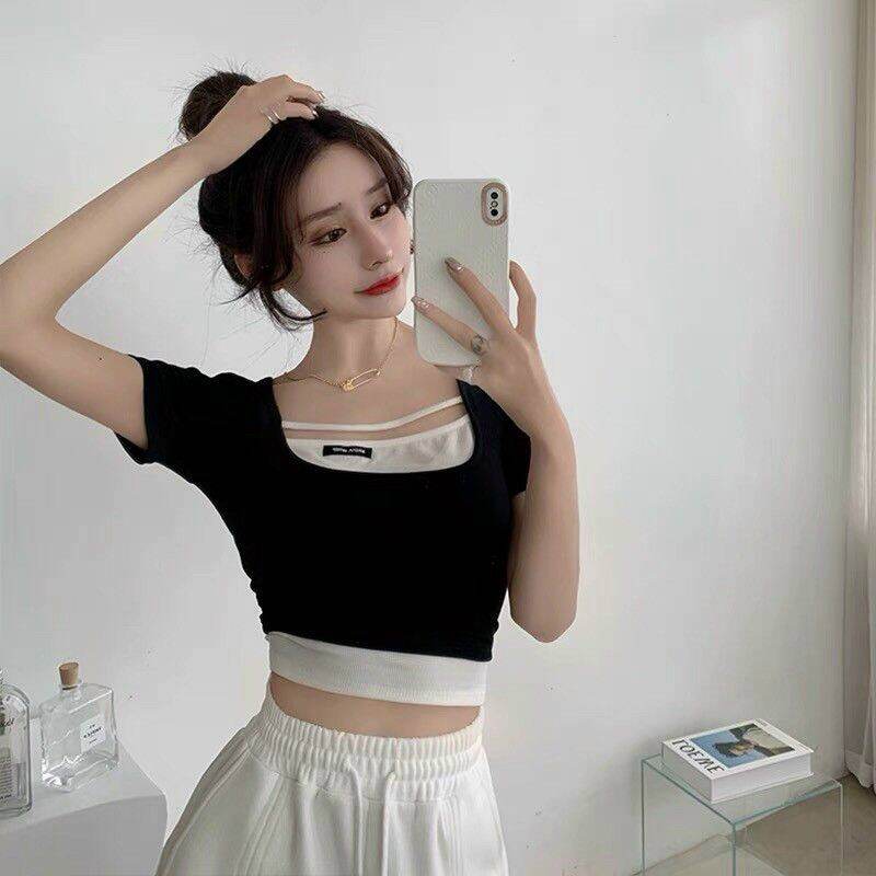 [HCM]ÁO THUN KIỂU CROPTOP