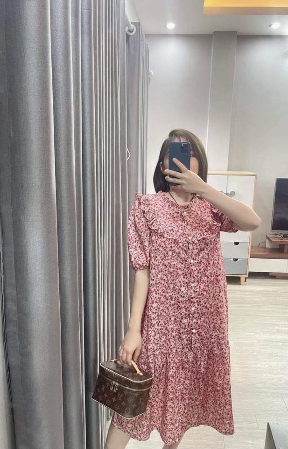 Đầm bầu cổ tàu sơ mi thời trang