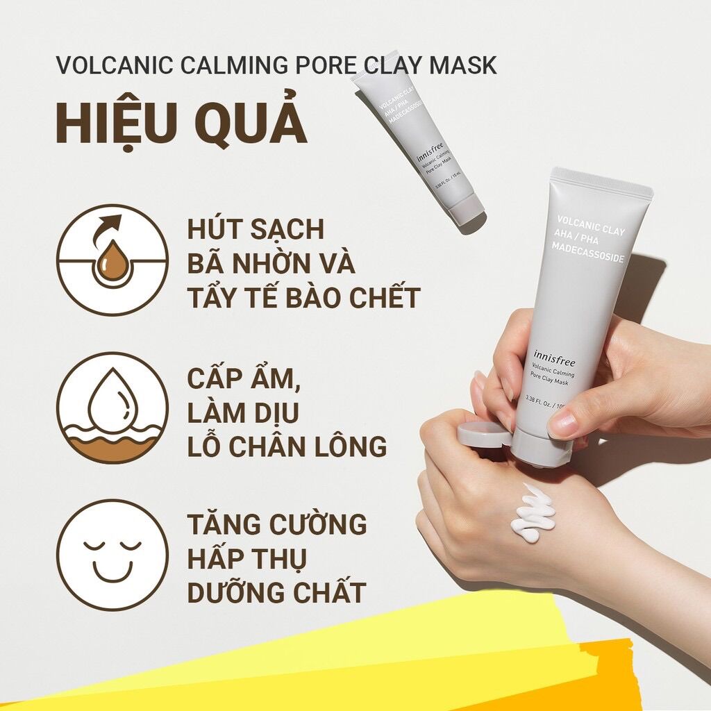 [ SAMPLE ] MẶT NẠ ĐẤT SÉT INNISFREE VOLCANIC CALMING PORE CLAY MASK 3G
