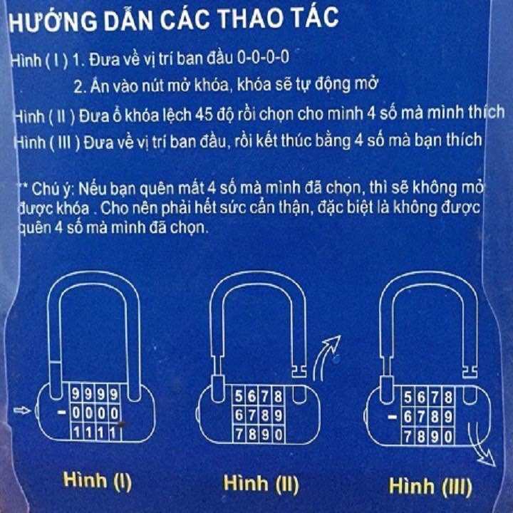 Ổ Khóa Nhà 4 Số, Khoá Số ZORO