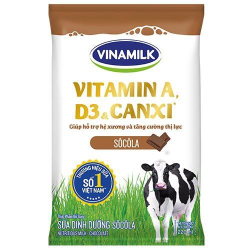 sữa bịch vinamilK đủ vị 220ml