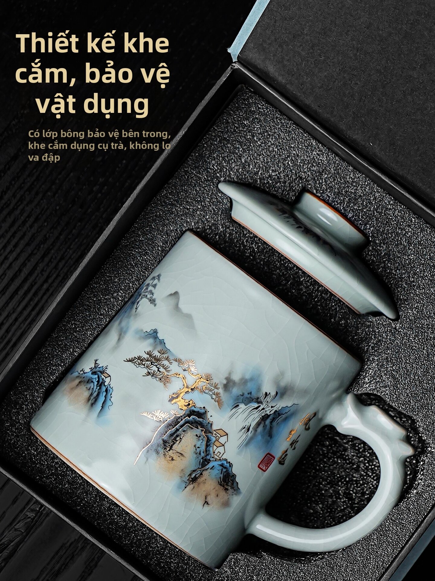XIANGYE | Tách Trà Sứ Phân Cách Văn Phòng