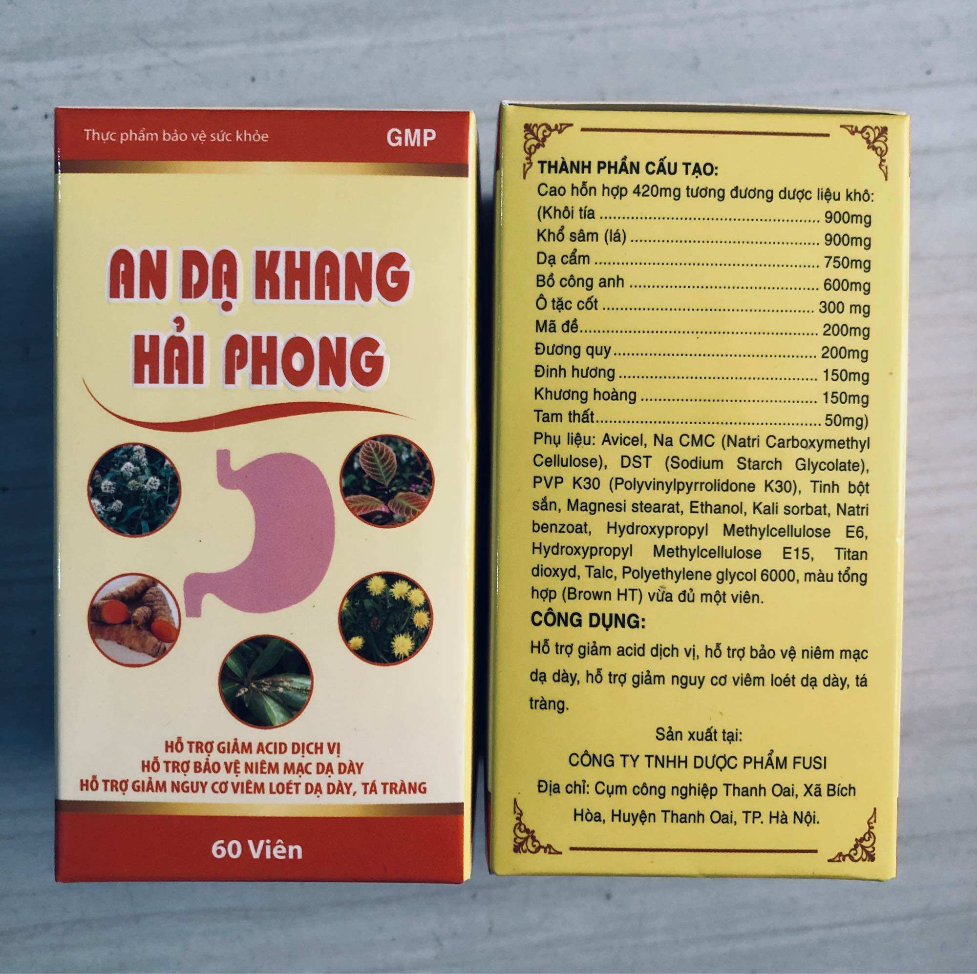 Viên Dạ Dày An Dạ Khang Hải Phong ( Hộp 60 Viên )