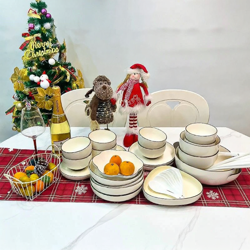 Yomerto | Elegant Underglaze Ceramic Tableware Set Giá  1,671,000 Đồng*Miễn phí vận chuyển