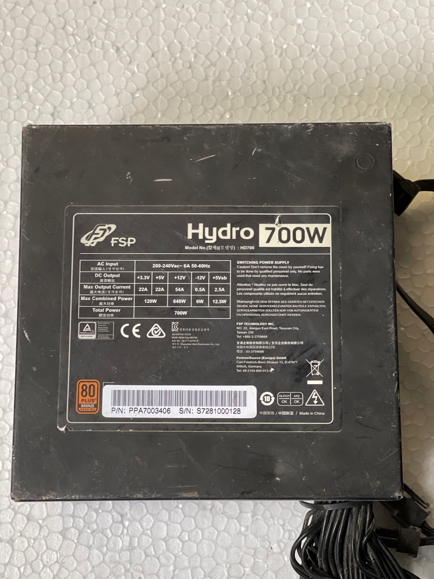 Nguồn hydro fsp 700w