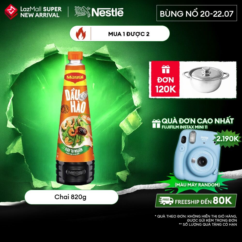 [FREESHIP TOÀN QUỐC] Dầu Hào Nestlé MAGGI® chai 820g - Xào sao cũng óng ánh ngon như nhà hàng