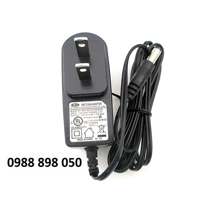 Dây nguồn dc 15v 0.5a