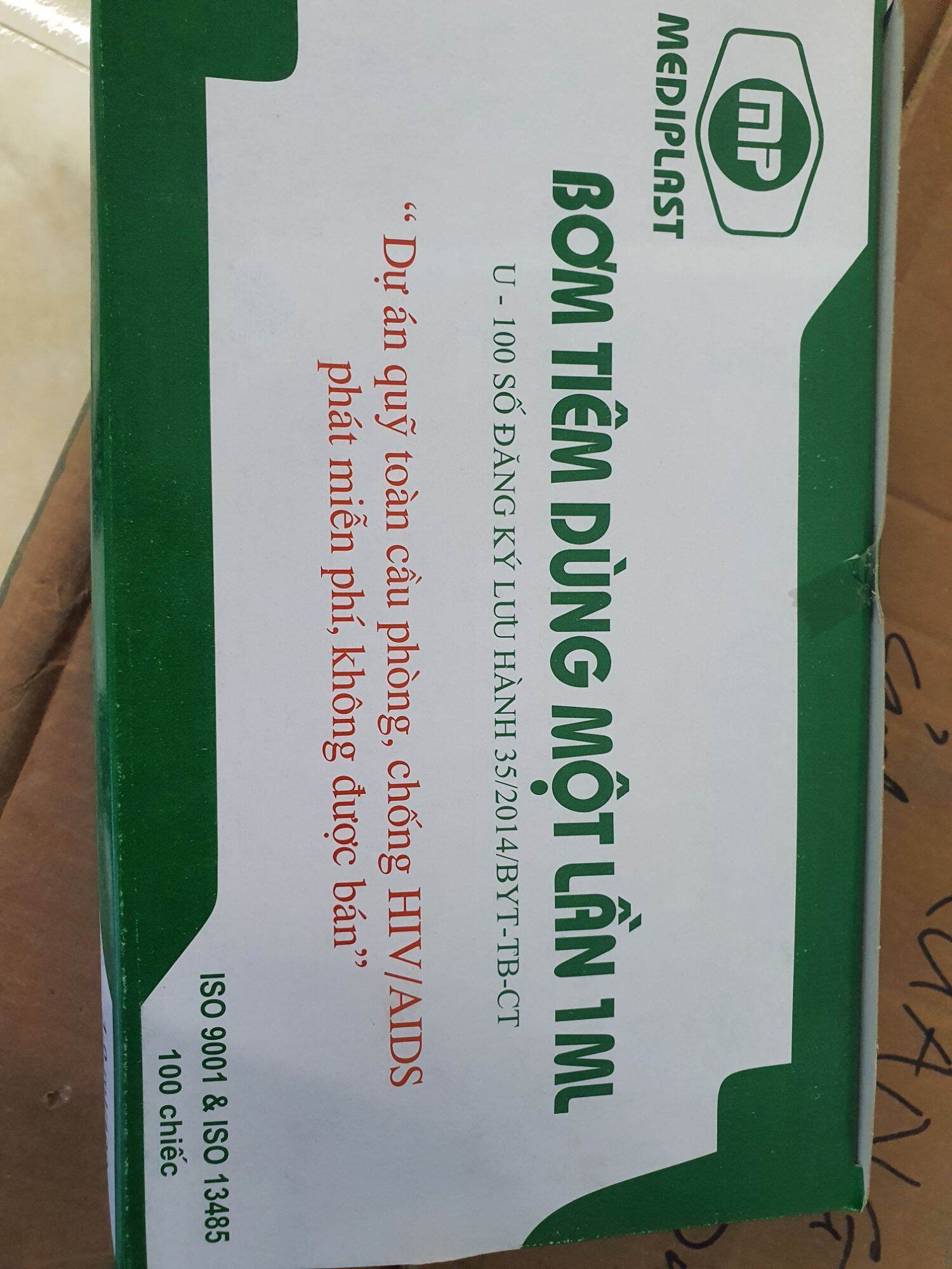 Combo 10h Bơm kim tiêm tiểu đường u100 Mediplast 1ml