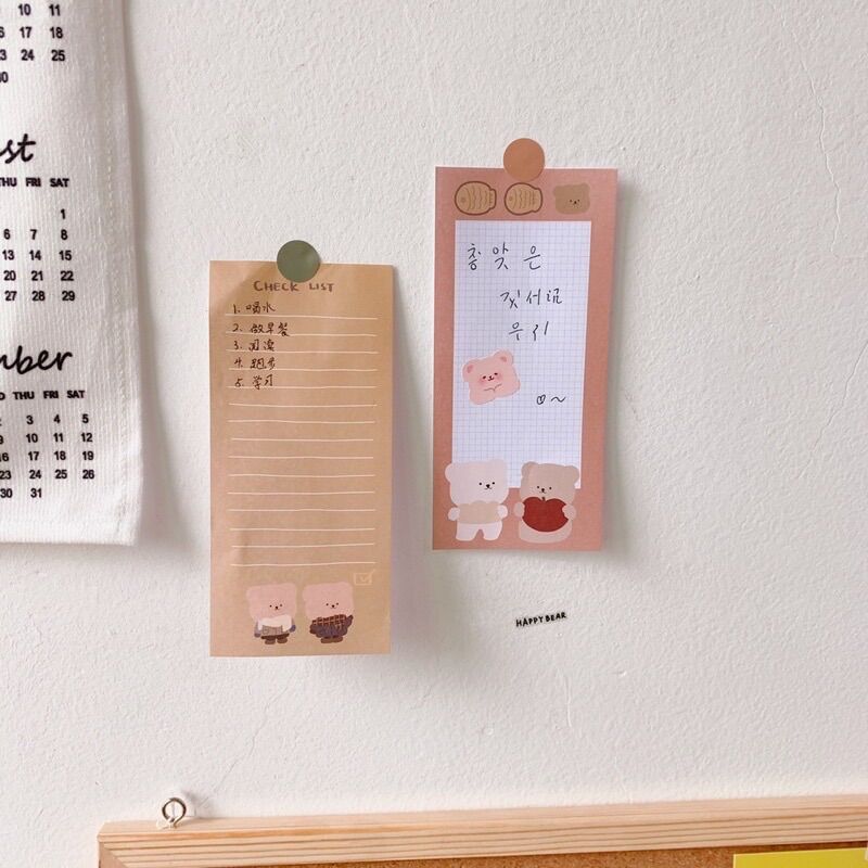 Giấy note gấu nâu tệp 50 tờ