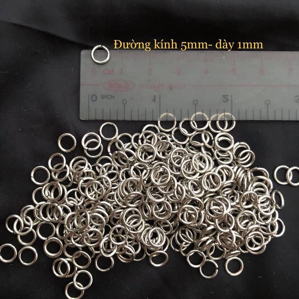 50 Khoen tròn nhỏ treo hạt trang trí , gắn phụ kiện handmade
