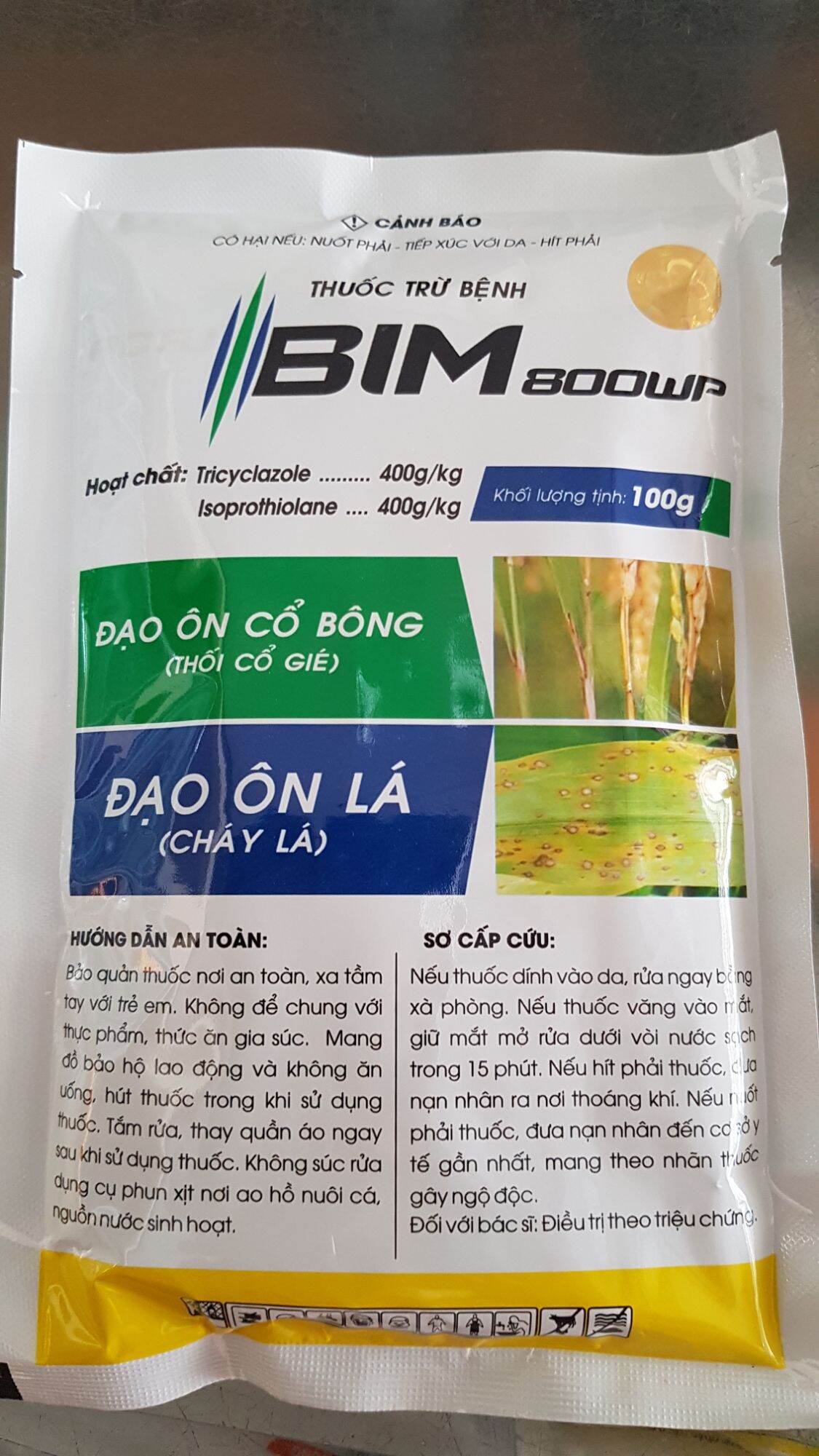 Thuốc trừ bệnh đạo ôn cổ bông, lá hiệu bim 800wp