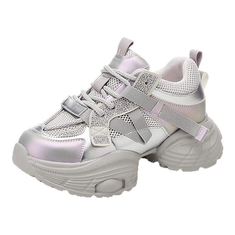 Daphne | Silver Thick Sole Dad Shoes Women Small Height Increase Spring New 2026 Giá 1,941,000 Đồng*Miễn phí vận chuyển