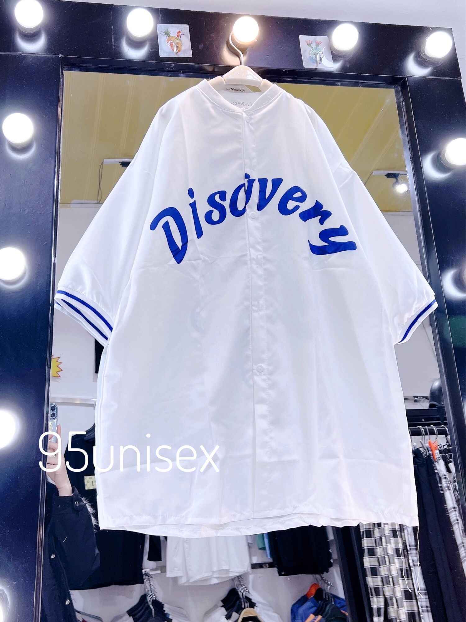 Áo sơmi tay lỡ discovery kèm ảnh thật