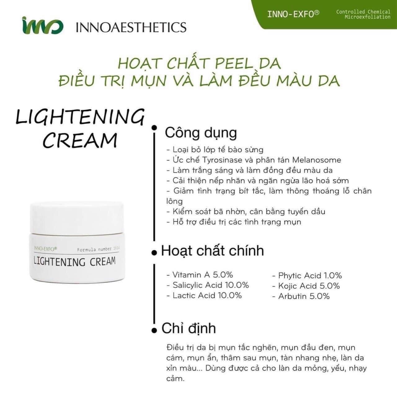 [Lọ Chiet và Fullbox]Thay Da Sinh Học Peel A INNO LIGHTENING CREAM