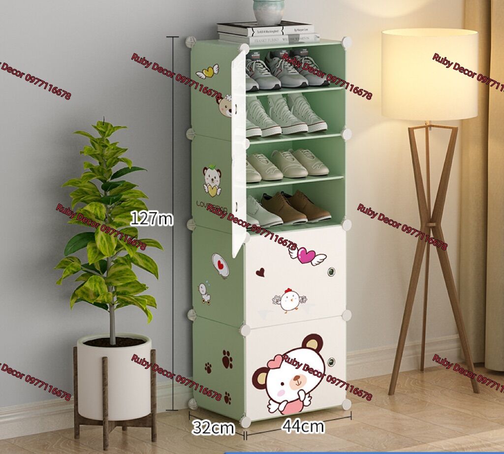 Tủ giày nhựa lắp ghép 8 ngăn